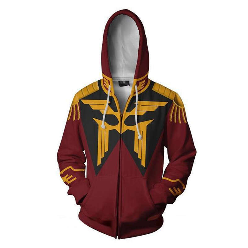 Autumn and Winter New Mobile Suit am 3D Printed Cardigan Hoodie Cosplay Accessories