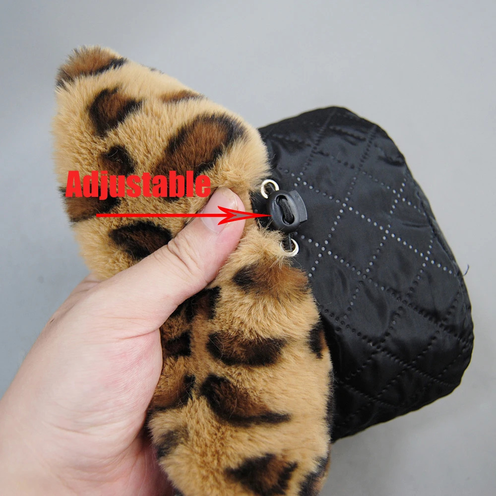 Rabbit Fur Hats 2024 Russian Fashion Ski Beanies Plush Solid Color Style Super Soft Women Winter Hat Cotton Lining Warm 241125