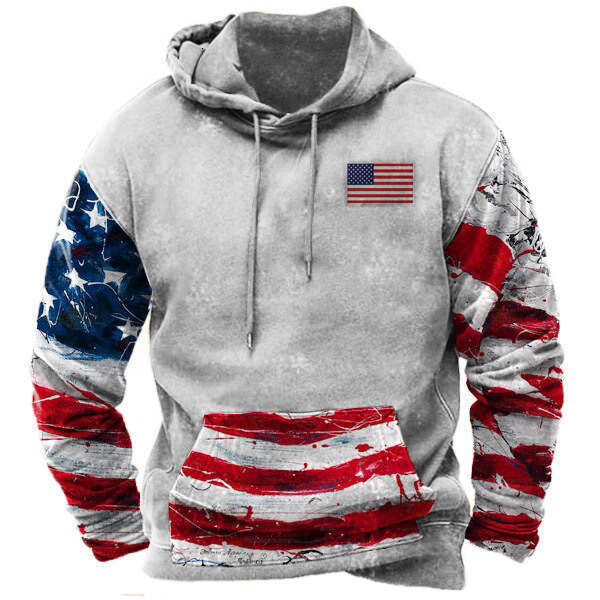 3D Digital Printed Original Manufacturer American Retro Pattern Hoodie for Men and Women Couple