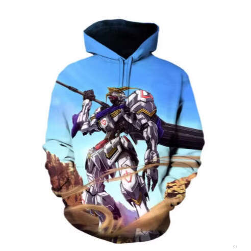 Autumn and Winter New Men's Long Sleeve am Mech 3D Digital Printed Casual Hoodie