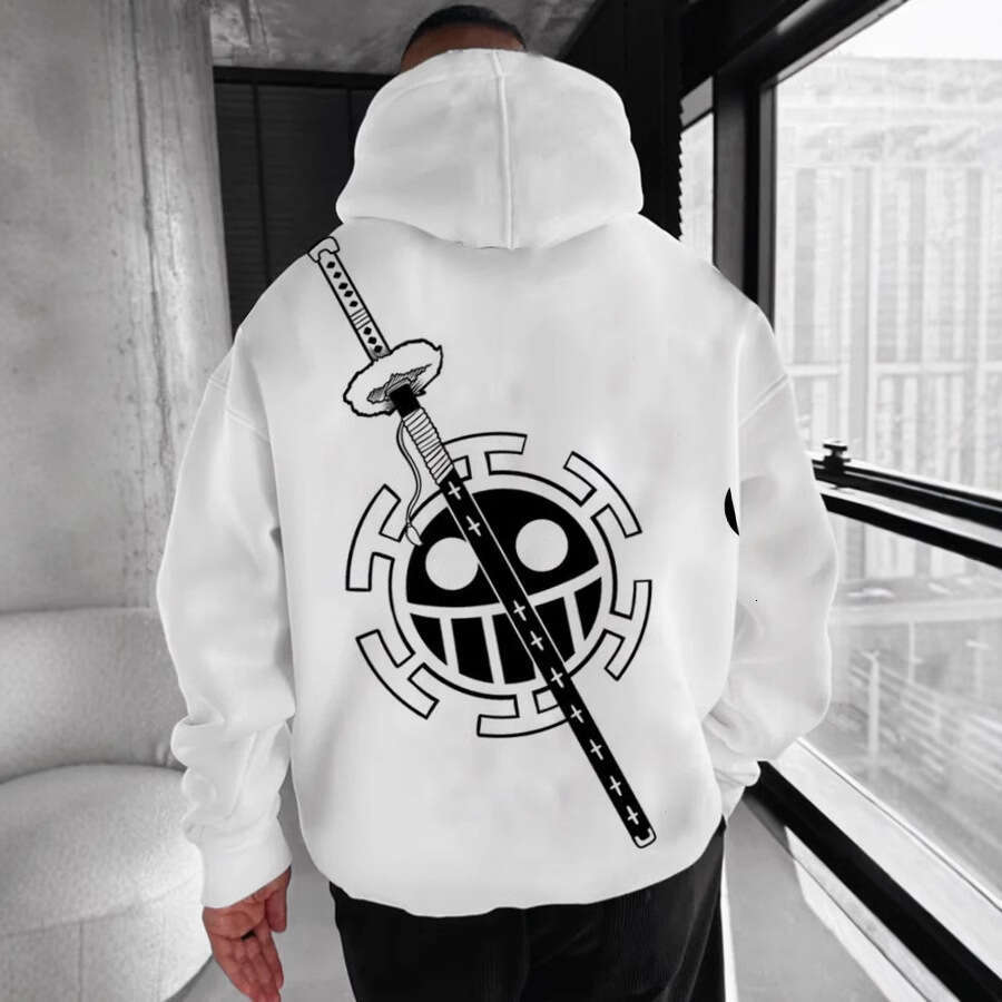 European and American style street fashion trend anime 3D digital printing men's hooded hoodie