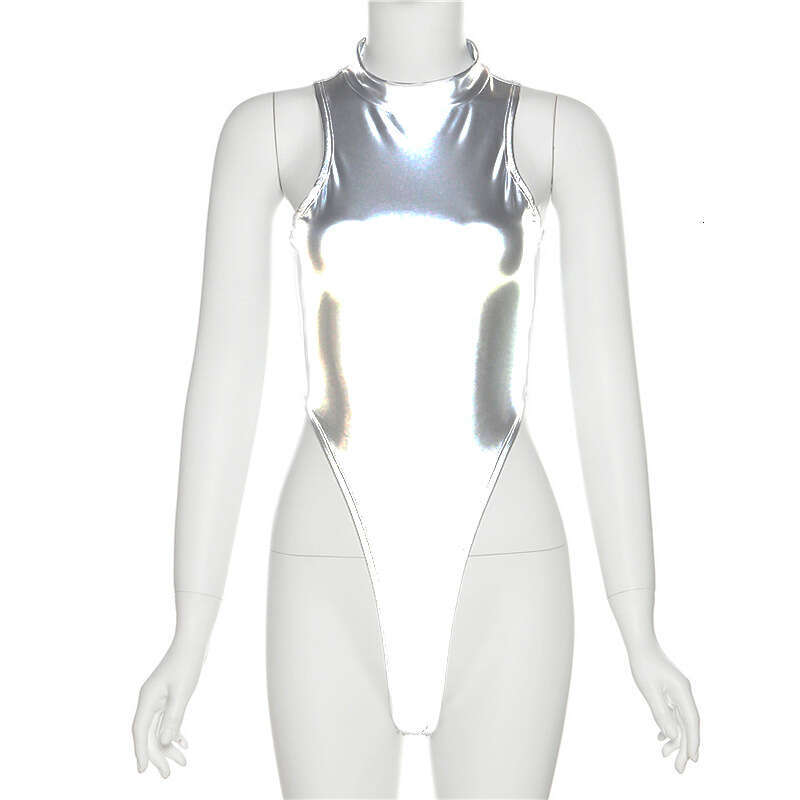 Spicy girls' patent leather tight fitting sexy shiny jumpsuit, 2025 women's clothing now available
