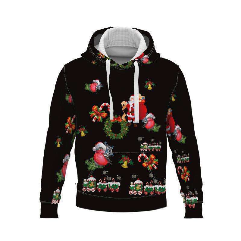 2024 Autumn/Winter Santa Claus Cute for Men and Women 3D Digital Printed Hoodie