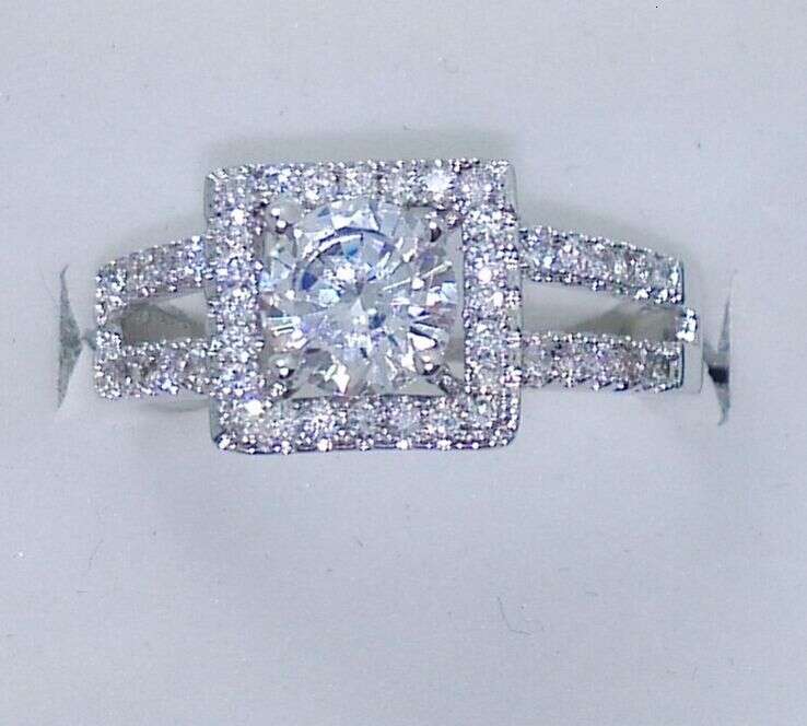 Exquisite 10K Gold Filled White Topaz Fashion Jewelry Gemstone Wedding Ring for Women (Free Shipping)