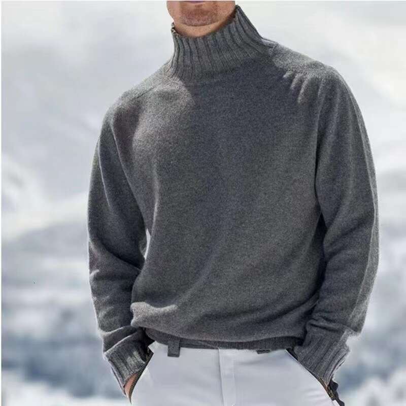autumn winter hot men's base knitted high neck warm casual woolen sweater, 2024 new style, chic and elegant clothing