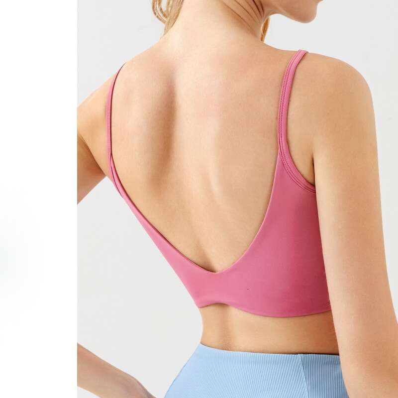 New Vest Fixed Cup Strength Sports Underwear Strap Beautiful Back Integrated Chest Mat Yoga Bra