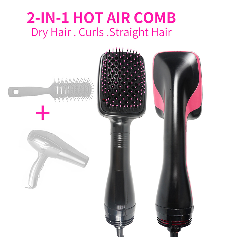 Dryer One Step Electric Hot Air Brush Travel Hairdryer Professional Hair Straightening Hairbrush Styg Tool