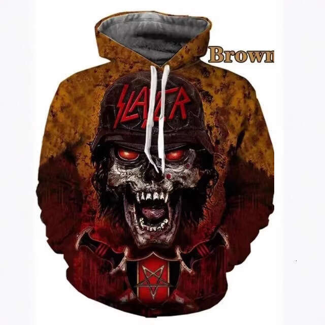 New European American style 3D digital printed hooded sweatshirt for men in spring and autumn, loose skeleton design, 2024 hot selg item