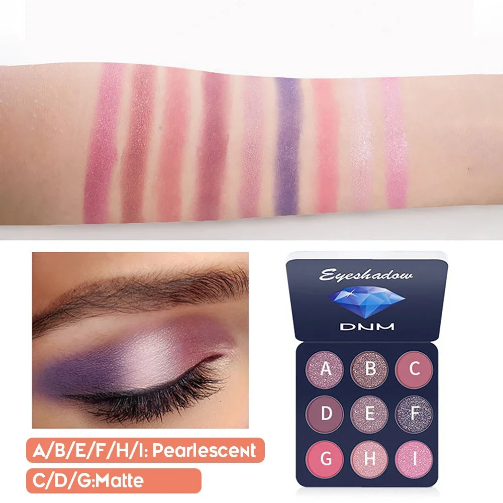 9 Colors Gliltter Eyeshadow Palette Matte Eye Shadow Pallete Shimmer Shine Nude Make Up Set Kit Cosmetic Women 241118