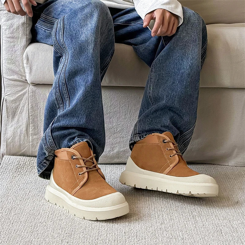 Casual mens snow boots Comfortable and trendy styles Outdoor street walking Daily office youth adult high-quality shoes 241201