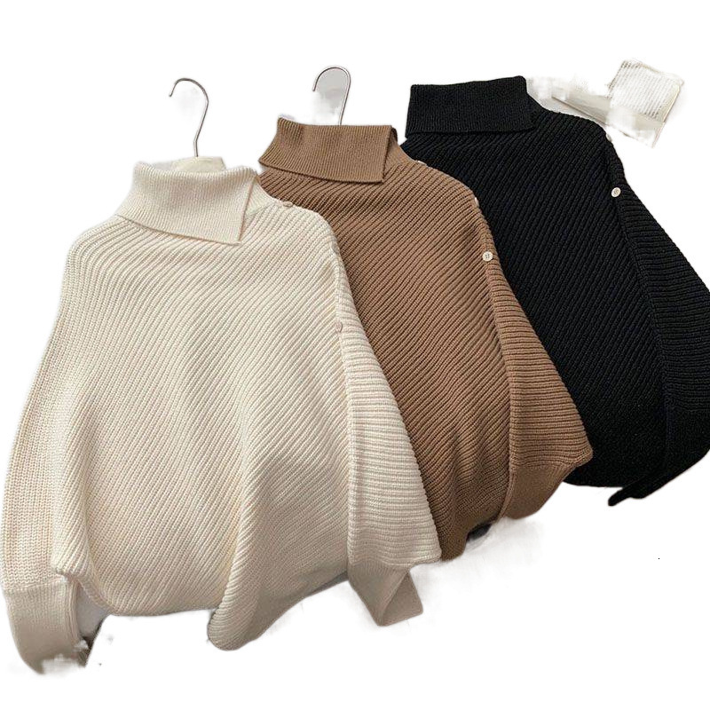 New High Collar Fleece Sweater for Women's Autumn and Winter New Soft Korean Lazy Designer Style Thick Knitted Top Trendy Winter Sweater