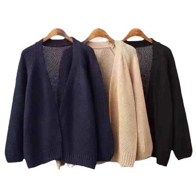 Winter new lazy style cardigan wool sweater, well-known online sweater, women's loose Korean version short knitted sweater jacket trend