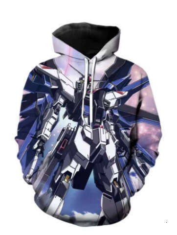 Autumn and Winter New Men's Long Sleeve am Mech 3D Digital Printed Casual Hoodie