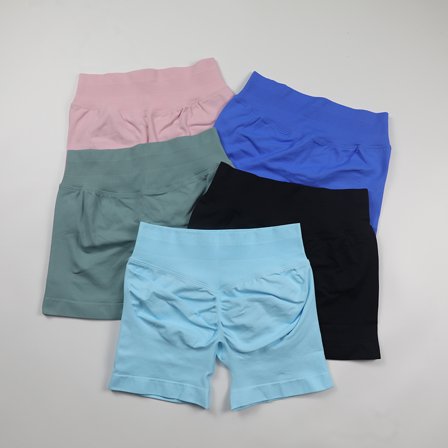 4.5'' Impact Seamless Low Ribbed Waistband Gym Scrunch Bum Yoga Booty High Stretch Running Bike Shorts