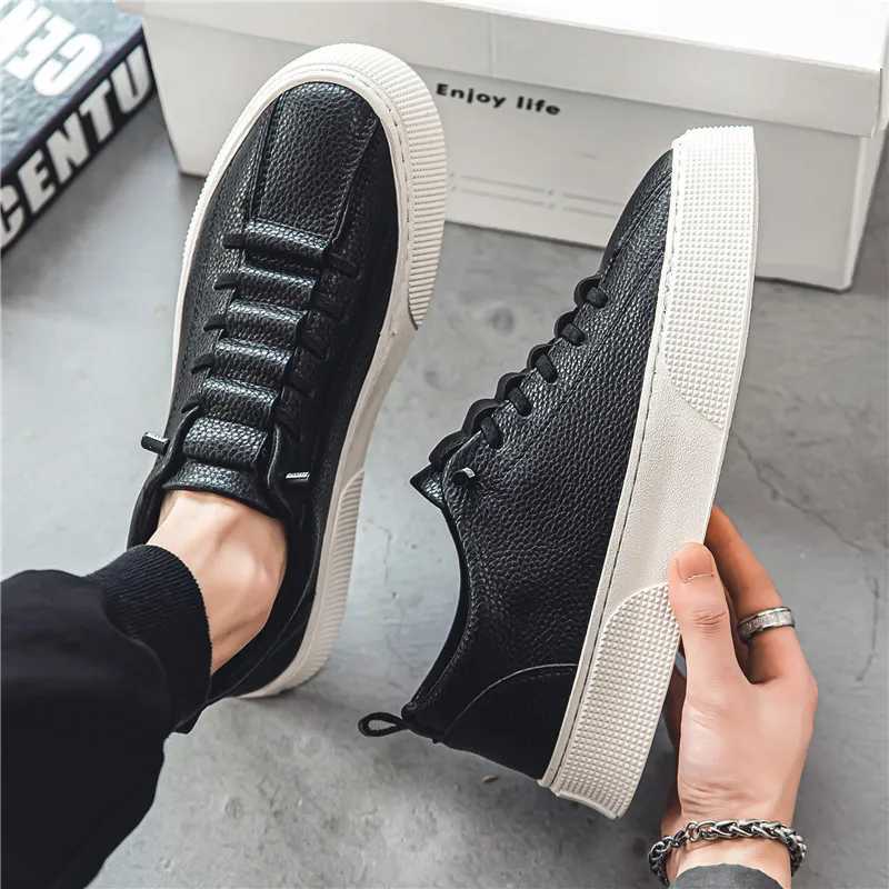 Spring New Men Shoes Fashion Lace-up Men Sneakers Designer Leather Casual Shoes comfortable Outdoor Men Running Shoes tenis 2024C241130