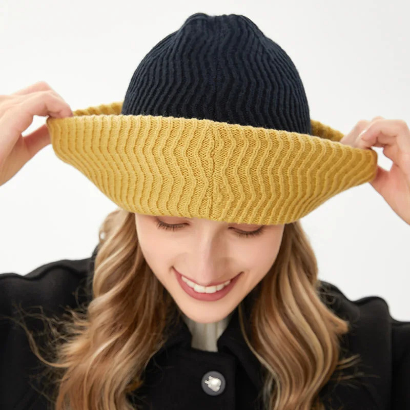 Balaclava Womens Hat Ski Mask 2024 Winter Accessories Beanie Patchwork Knit skull Cap Bonnet Skullies Beanies Hip Hop 241125