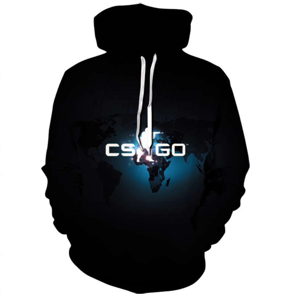 Digital long sleeved 2024 new PUBG 3D printed colorful hooded casual hoodie