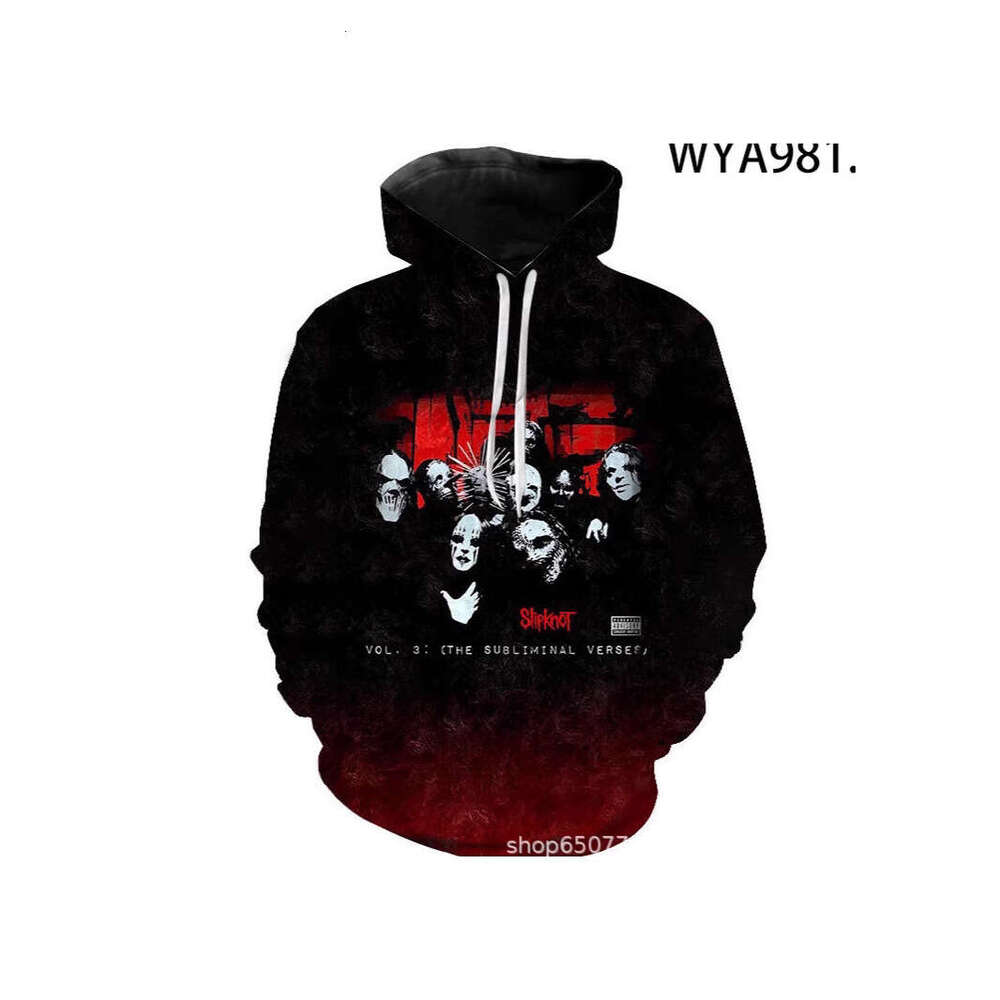 2024 Autumn/Winter Hip Hop Band 3D Printed Men's Casual Hoodie