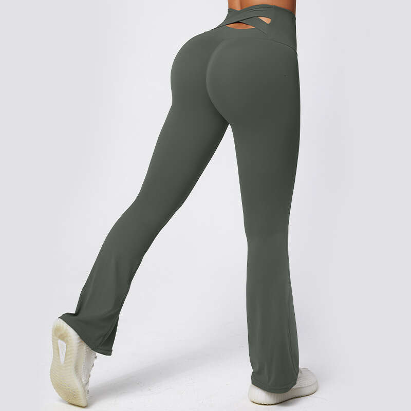 New Micro Horn Style Yoga in Spring and Autumn, High Waist, Slim Fit, Leisure Outwear, Quick Drying Fiess Pants for Women
