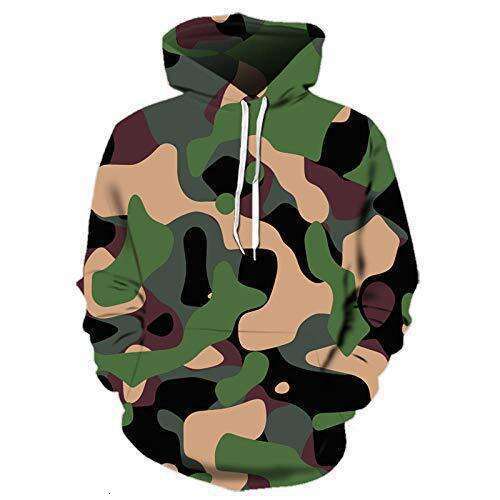 New 3D digital printed hooded casual round neck adult and children camouflage sweatshirt