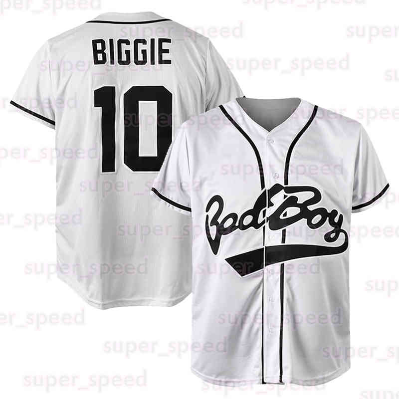 10 Biggie Smalls Baseball Jersey 90s Hip Hop Bad Boy Movie Mens Unisex for Theme Party Hip Hop Clothing Shirt 45 Barons Embroidered Stitched Short Sleeve