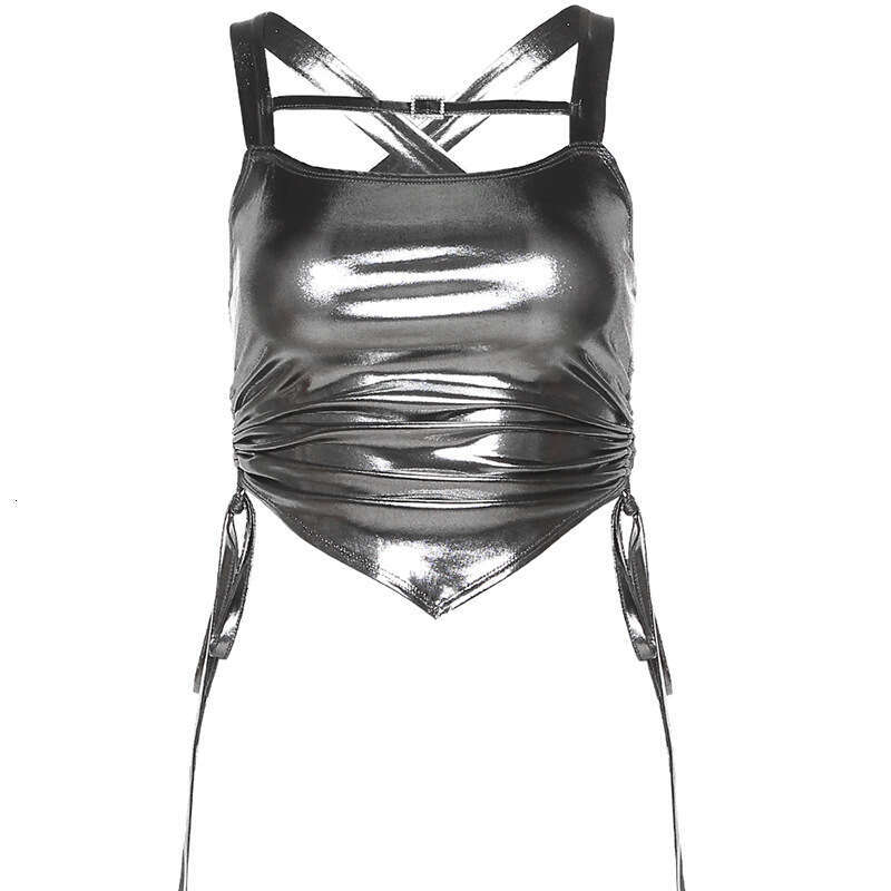 2023 Spring/Summer New Women's Wear Solid Color Slimming Fashion Strap Drawn and Sexy Backless Tank Top for Women