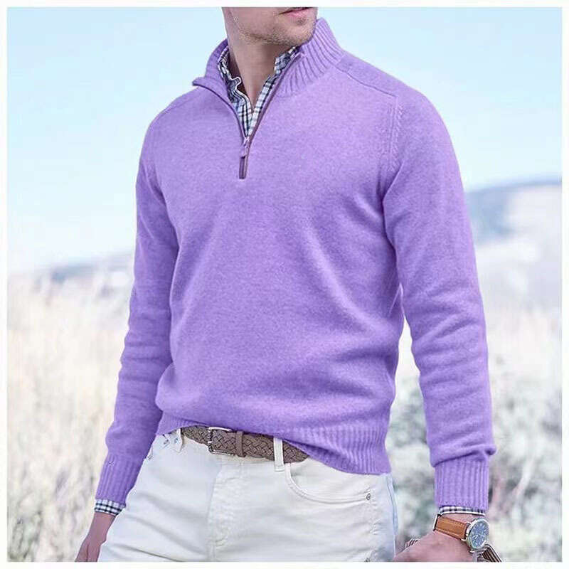 Men's autumn and winter collection men's knitted casual warm thick base sweater 2024 temperament versatile new trend clothing ins