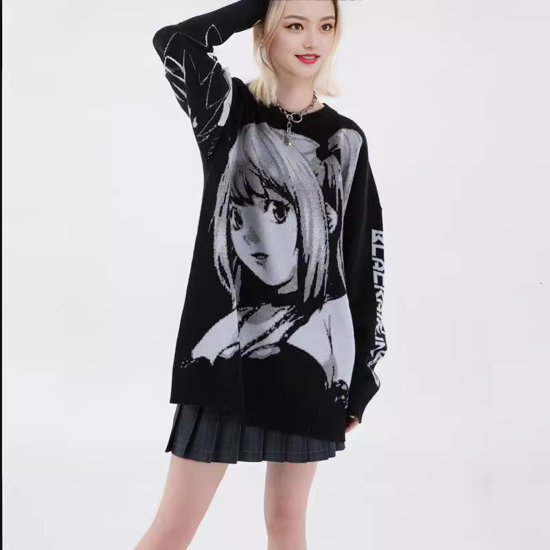 Winter Korean Commuter Candy Hoodie Loose Color Knitted Round Neck Long Sleeve Designer Women's Sweater