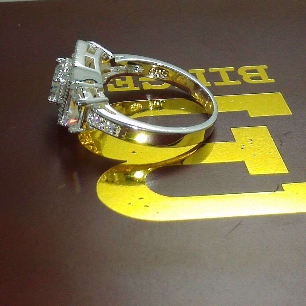 Exquisite Sterg Sier White Topaz Cubic Zirconia Wedding Ring for Women (Size 5-12) db3f