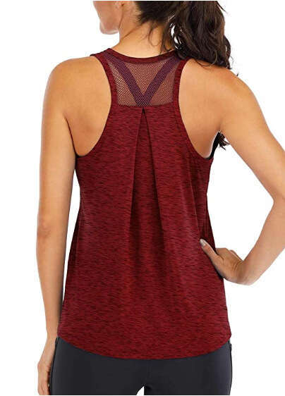 2023 new sports loose I-shaped women's mesh backless running vest women