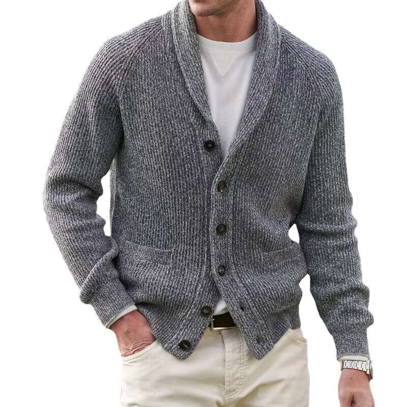 autumn and winter sweater simple thick cardigan men's coat 2024 temperament versatile new trend clothing ins