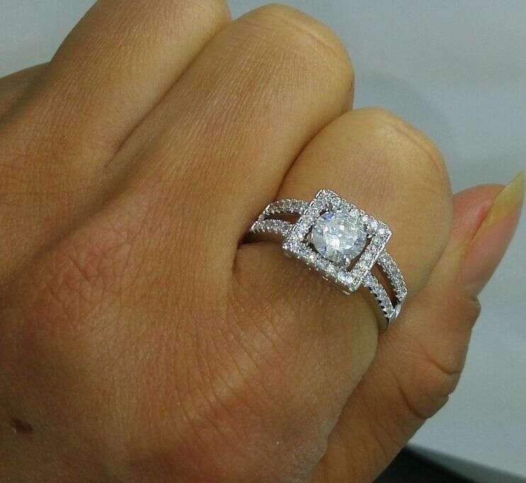 Exquisite 10K Gold Filled White Topaz Fashion Jewelry Gemstone Wedding Ring for Women (Free Shipping)