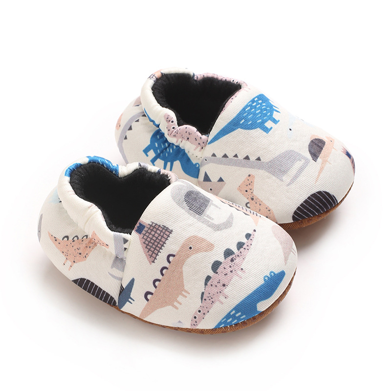 Infant Cartoon Animals Pattern Newborn Socks Shoes Cutefeet Little Toddler Non-slip Crib First Walkers Winter Baby Soft Warm Shoes