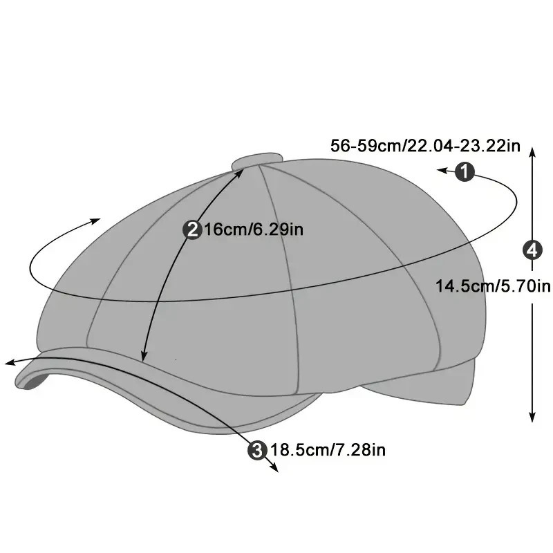 2023 mens autumn winter warm sboy hat Ivy driving 241125