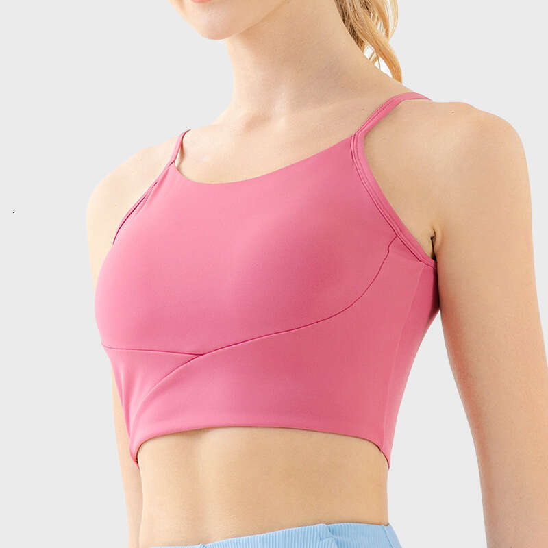 New Vest Fixed Cup Strength Sports Underwear Strap Beautiful Back Integrated Chest Mat Yoga Bra