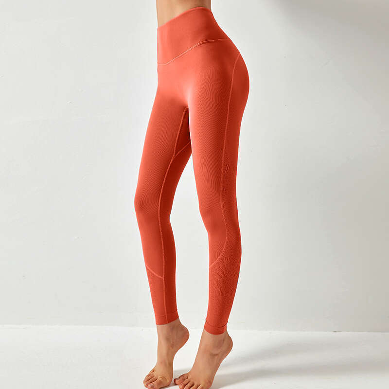 Advanced European American high waisted hip lifting yoga suit, fiess waist pocket, running and cycg, nude sports leggings