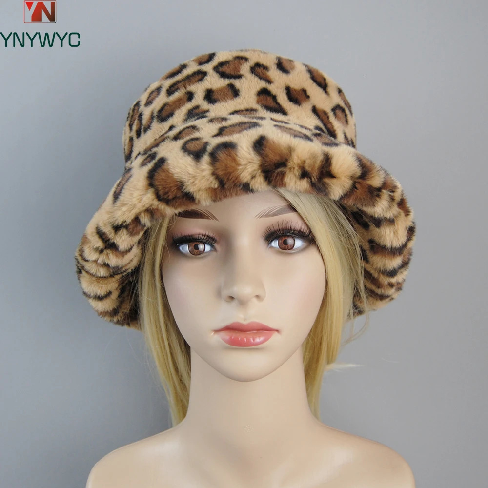 Rabbit Fur Hats 2024 Russian Fashion Ski Beanies Plush Solid Color Style Super Soft Women Winter Hat Cotton Lining Warm 241125