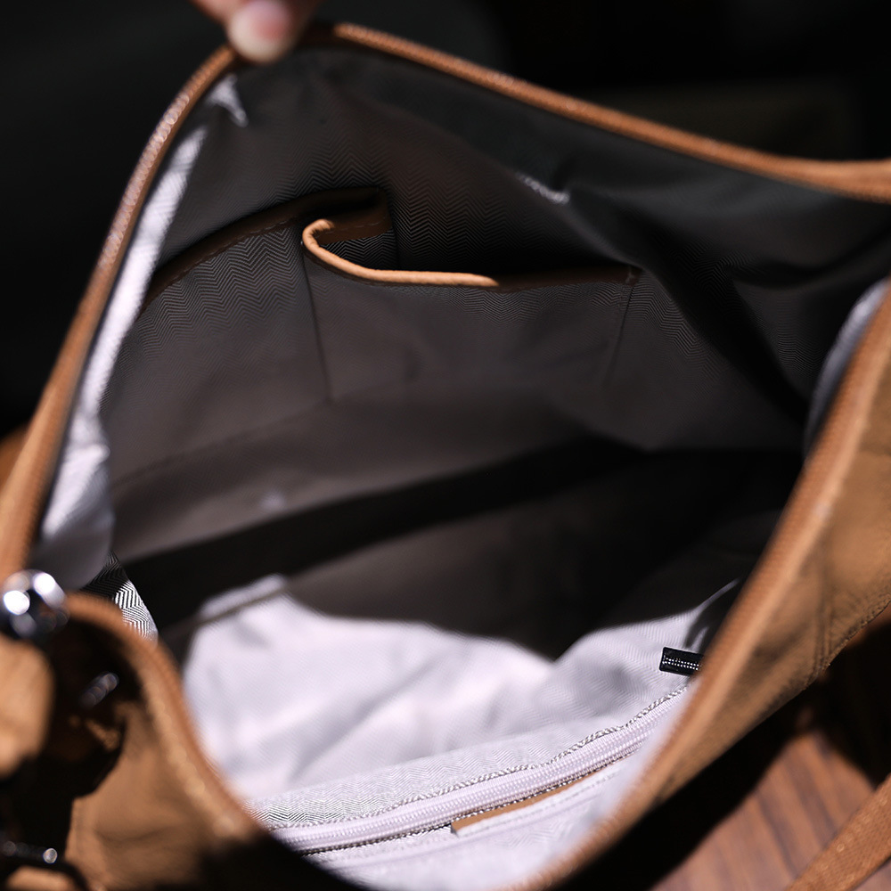 Handmade top layer cowhide contrasting color shoulder crossbody with genuine splicing soft leather large capacity women's bag