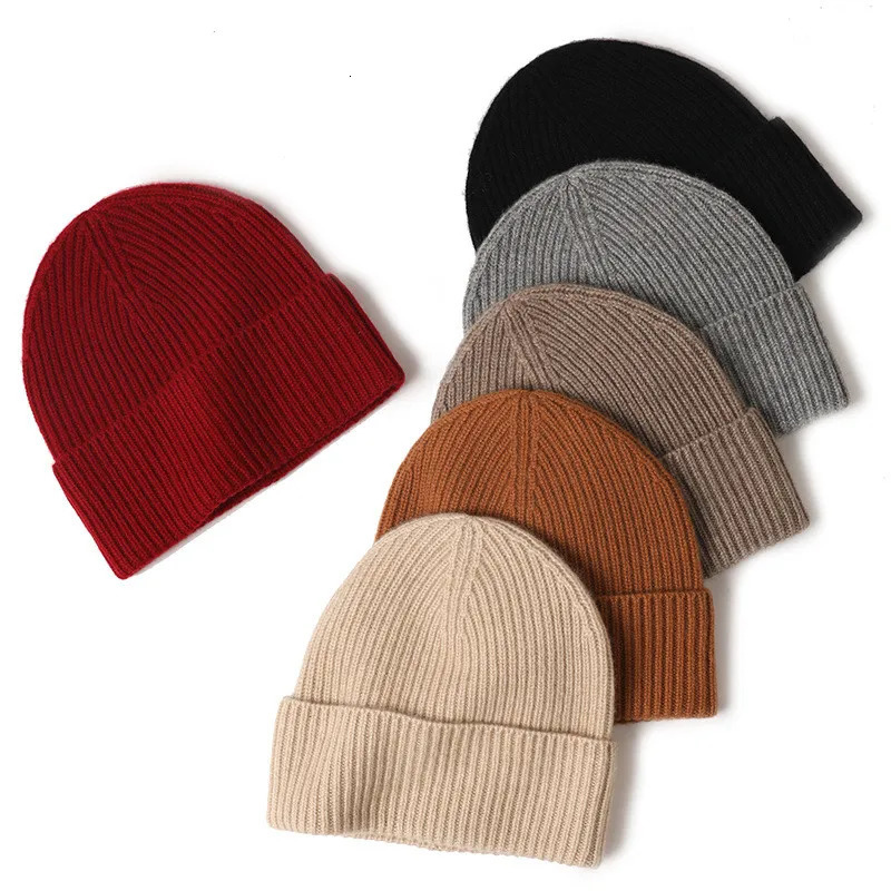 Naizaiga 100 cashmere Cashmere knitted hat without eaves for lovers boy girl SN751 241125