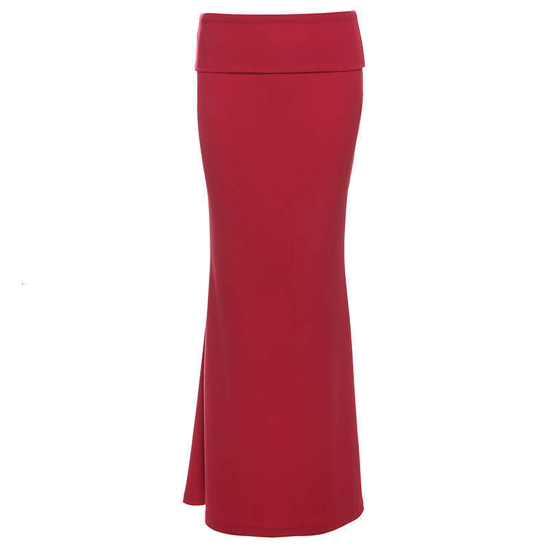 2024 Autumn/Winter New Women's Fashion Sexy One Collar Open Umbilical Long Sleeve Top with Temperament, Slimming and Hip hugging Skirt