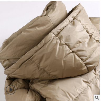 20121 winter new loose hooded down designer lace up long sleeved warm jacket minimalist women's clothing