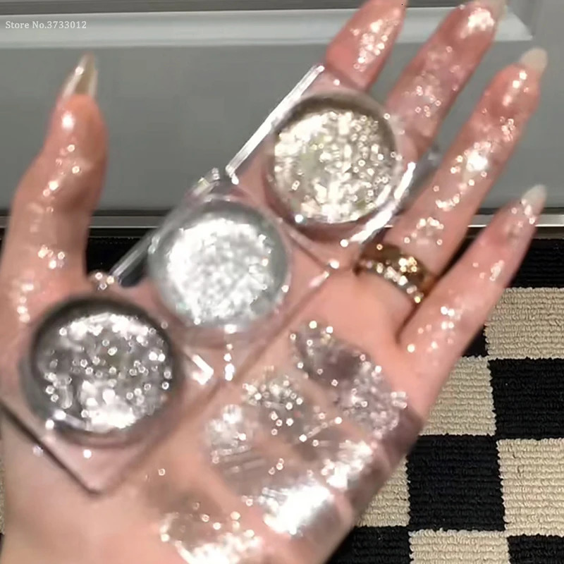 Glitter Punk Smoky Black Eyeshadow Gel Makeup Palette Metallic Dark Silver Wet Eyes Shadow Highlighter Pearl Pigments Cosmetics 241118