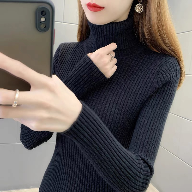 Diagonal cross women's high neck sweater for winter wear, new slim fit thick bottom sweater, multifunctional knit designer top for outdoor wear