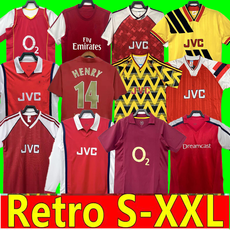 86 07 RETRO HENRY BERGKAMP Soccer Jerseys VIEIRA 05 06 98 90 MERSON ADAMS LIMPAR Home Away Football Shirts Short Sleeve Uniforms 01 02 91 92