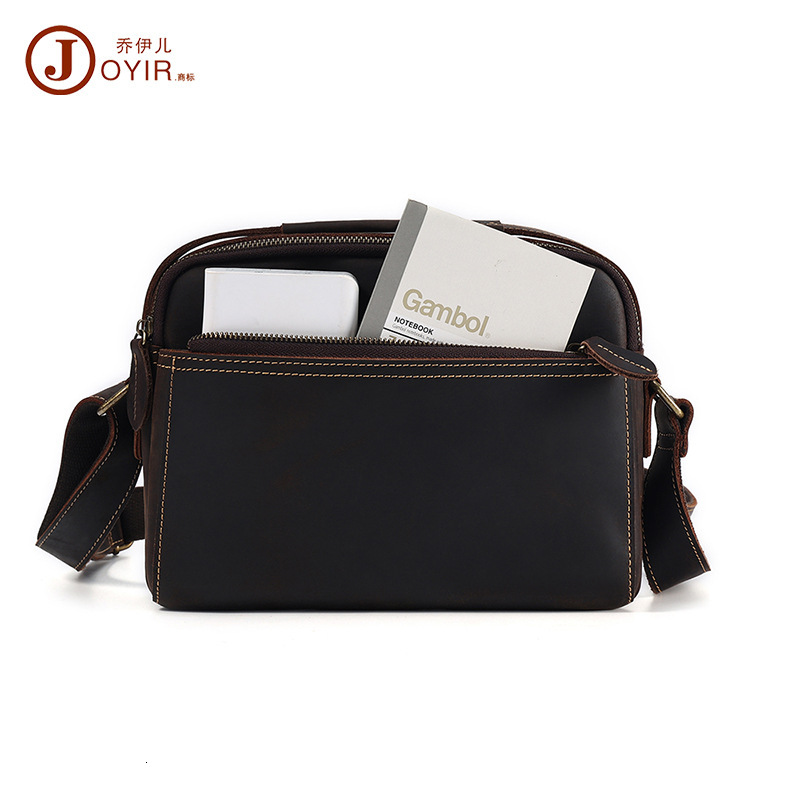 Postman's Crossbody Sports Crazy Horse Skin Genuine Leather Advanced Shoulder Bag Men's Style