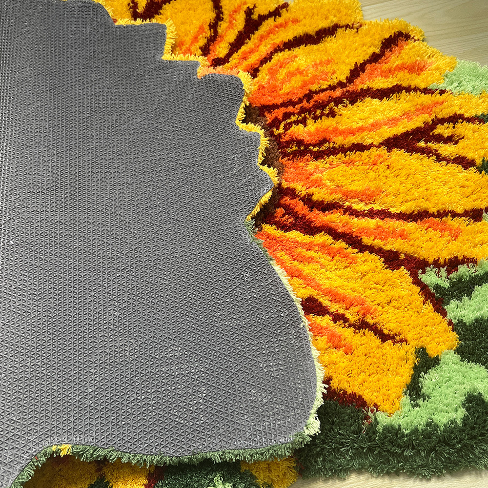 Home Living Room Sunflower Flower Plush Carpet Bedroom Door Mat Bathroom Absorbent Easy To Care Non-slip Foot Mat