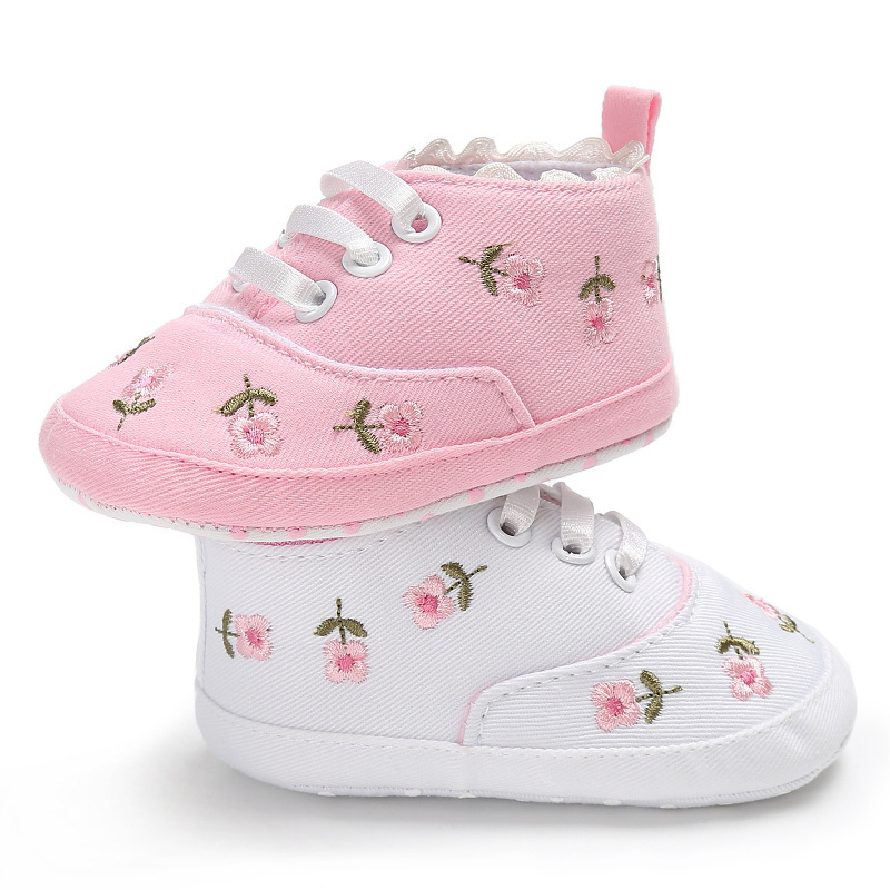 Little Toddler Shoes Baby Infant Kid Girl Embroidery Flower Soft Sole Crib Princess First Walkers Littlesprouts Causal Canvas Shoes