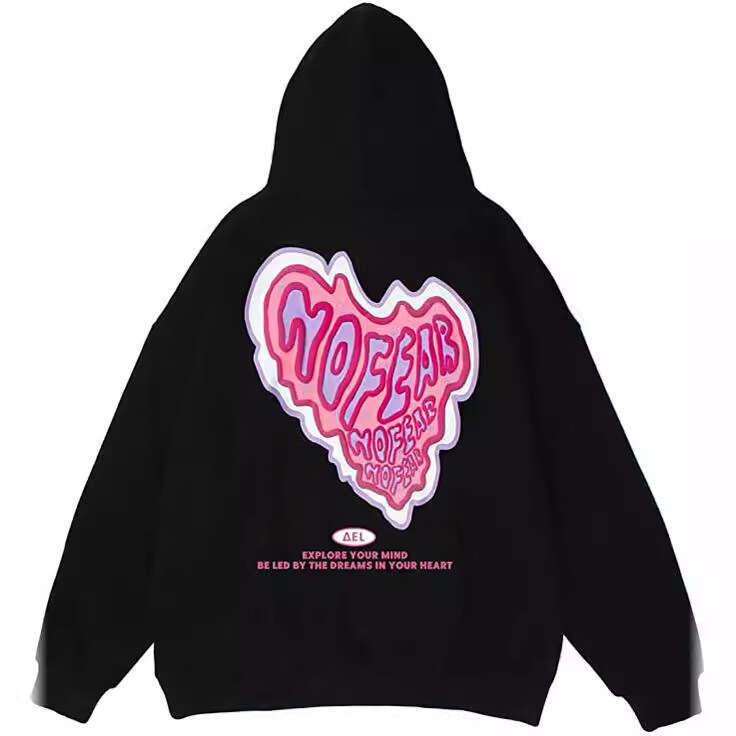 2024 hot fashion brand men's and women's gothic style pullover hoodie, versatile for couples, loose hoodie