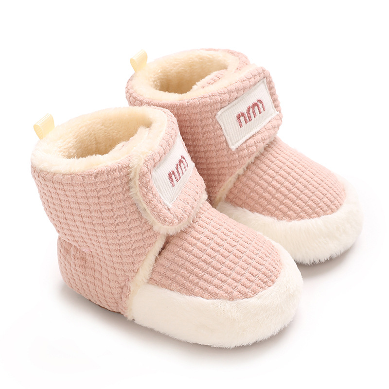 Newborn Infant Baby Warm Fleece Winter Booties Shoes Little Kids Toddler Shoes Cutefeet Boots For Girls Boys 0-18M