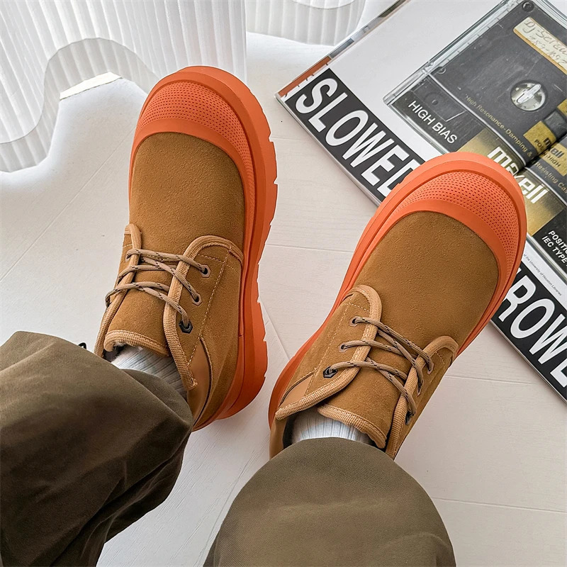 Casual mens snow boots Comfortable and trendy styles Outdoor street walking Daily office youth adult high-quality shoes 241201
